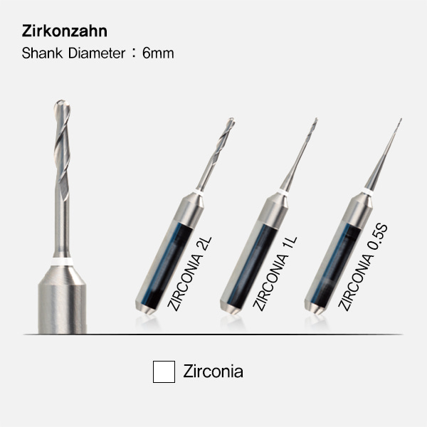 Zriconia Milling Bur (지르코니아 밀링 바 6mm)Zirkonzahn (지르콘쟌)