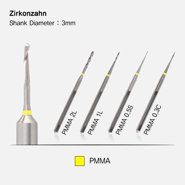 PMMA Milling Bur (PMMA 밀링 바 3mm)Zirkonzahn (지르콘쟌)