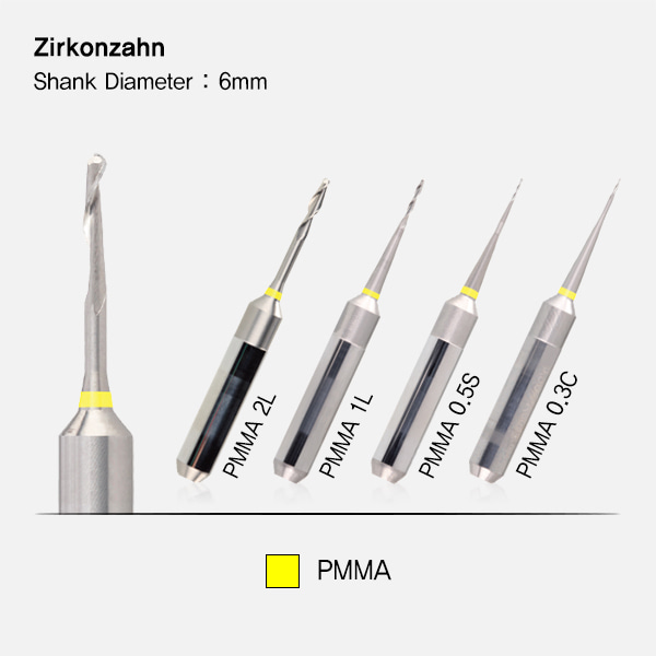 PMMA Milling Bur (PMMA 밀링 바 6mm)Zirkonzahn (지르콘쟌)