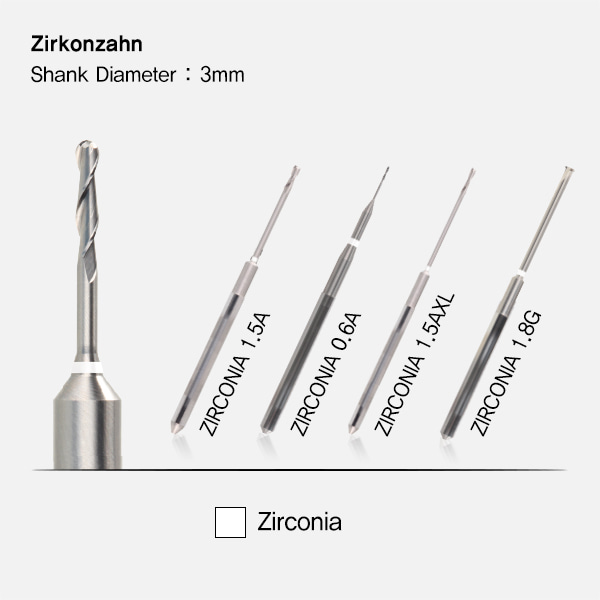 Zriconia Milling Bur (지르코니아 밀링 바 3mm)Zirkonzahn (지르콘쟌)