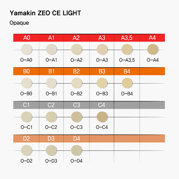 ZEO CE LIGHT Opaque (제오 세 라이트 오팩)YAMAKIN (야마킨)