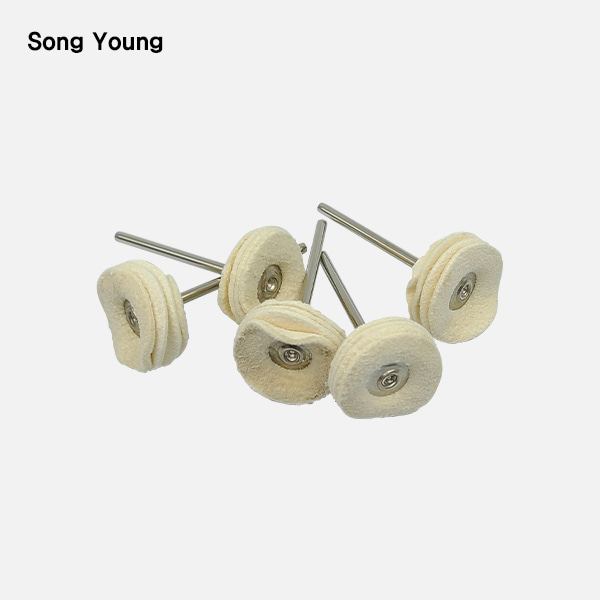 Mounted Brushes (극세사 가죽 연마 휠) 12pcs(차모이스 휠)Song Young (송영)