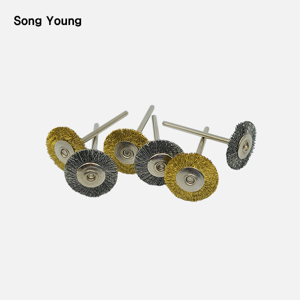 Mounted Brushes (와이어 휠 브러시) 12pcs(파샬 덴쳐와 구개부 폴리싱용)Song Young (송영)