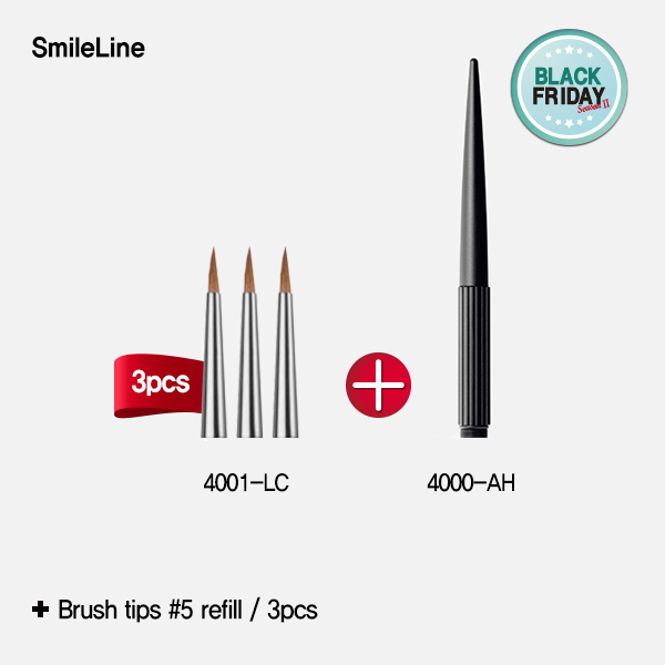 [블프]4001-LC Brush tips #5 refill / 3pcs + 4000-AHSmileLine (스마일라인)